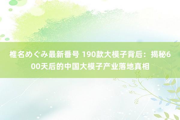 椎名めぐみ最新番号 190款大模子背后：揭秘600天后的中国大模子产业落地真相