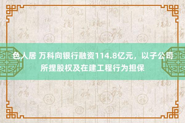 色人居 万科向银行融资114.8亿元，以子公司所捏股权及在建工程行为担保