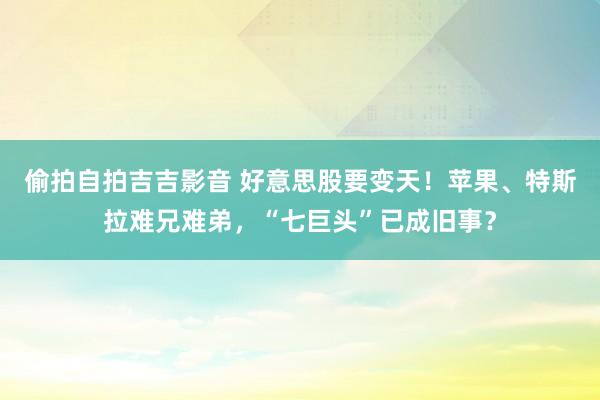 偷拍自拍吉吉影音 好意思股要变天！苹果、特斯拉难兄难弟，“七巨头”已成旧事？